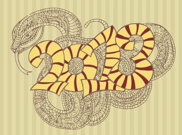 Año del diseño de la serpiente 2013 . — Archivo Imágenes Vectoriales