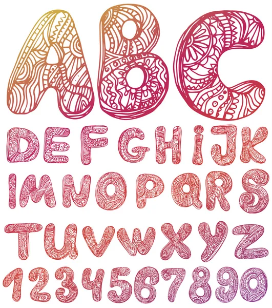 Abstrakte abc set buchstaben — Stockvektor