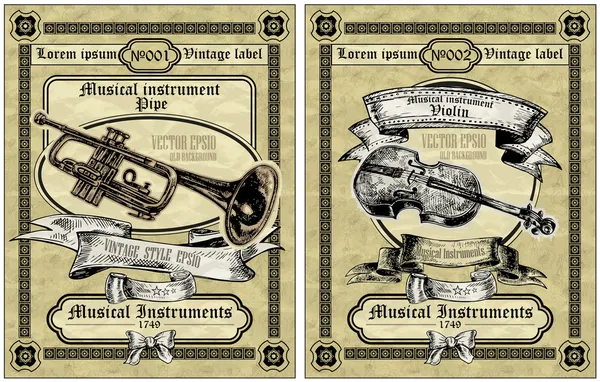 Set de vectores etiquetas vintage — Vector de stock