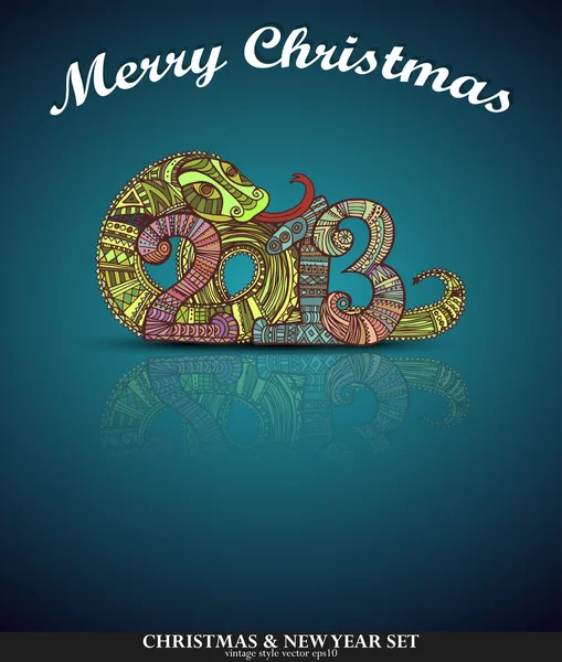 2013 año de la serpiente . — Vector de stock