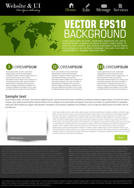 Plantilla web verde — Vector de stock