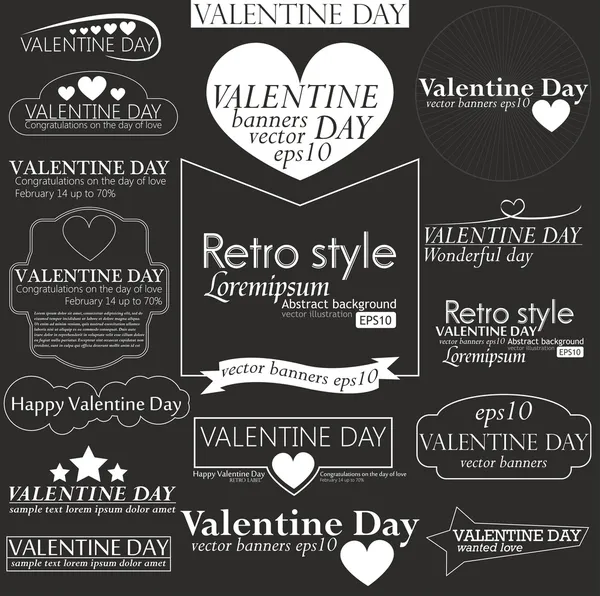 Collection of Valentine day — Stock Vector