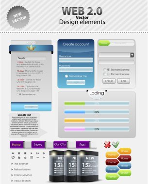 vektör Web sitesi formlarını