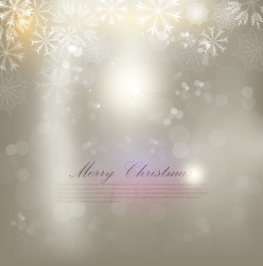 Kar taneleriyle soyut noel arkaplanı