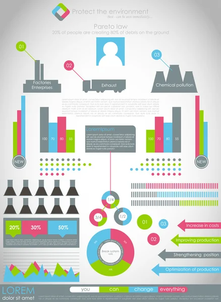 Dettaglio infografica moderna — Vettoriale Stock