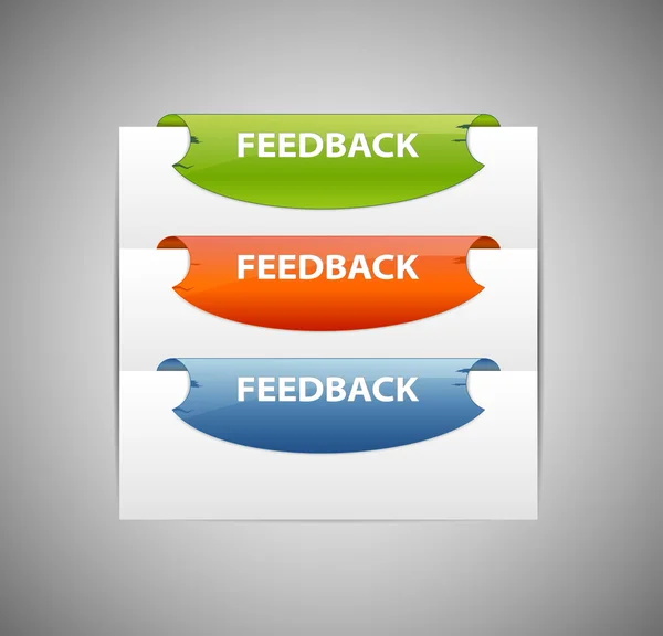 Etiquetas de feedback Etiquetas — Vetor de Stock