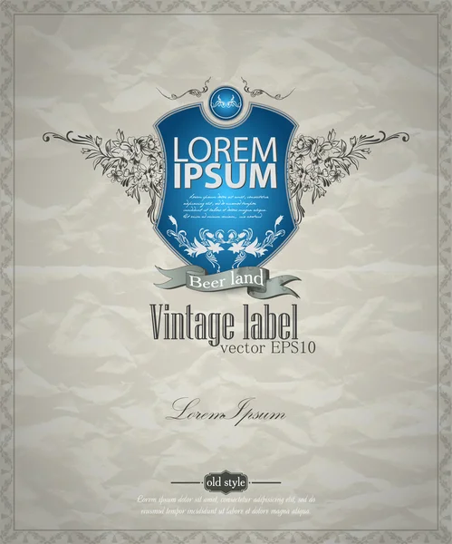 Vintage label template — Stock Vector