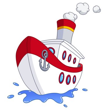 Cartoon ship clipart