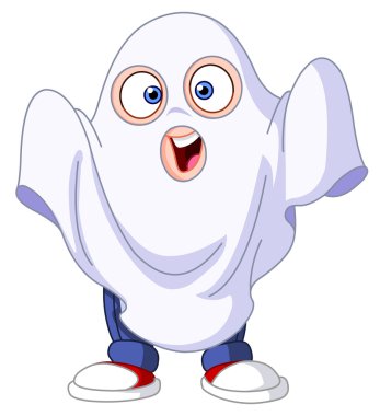 Ghost kid clipart