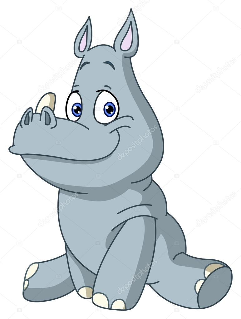 Download Baby rhino — Stock Vector © yayayoyo #14382673
