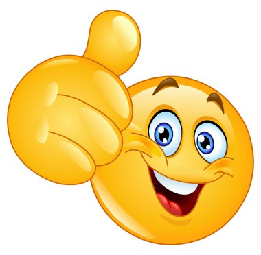 Thumb up emoticon clipart