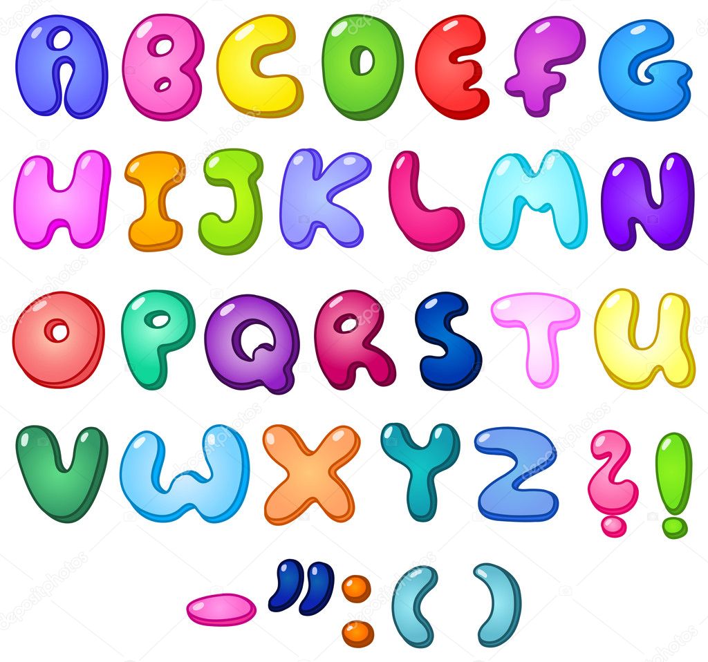3d bubble alphabet