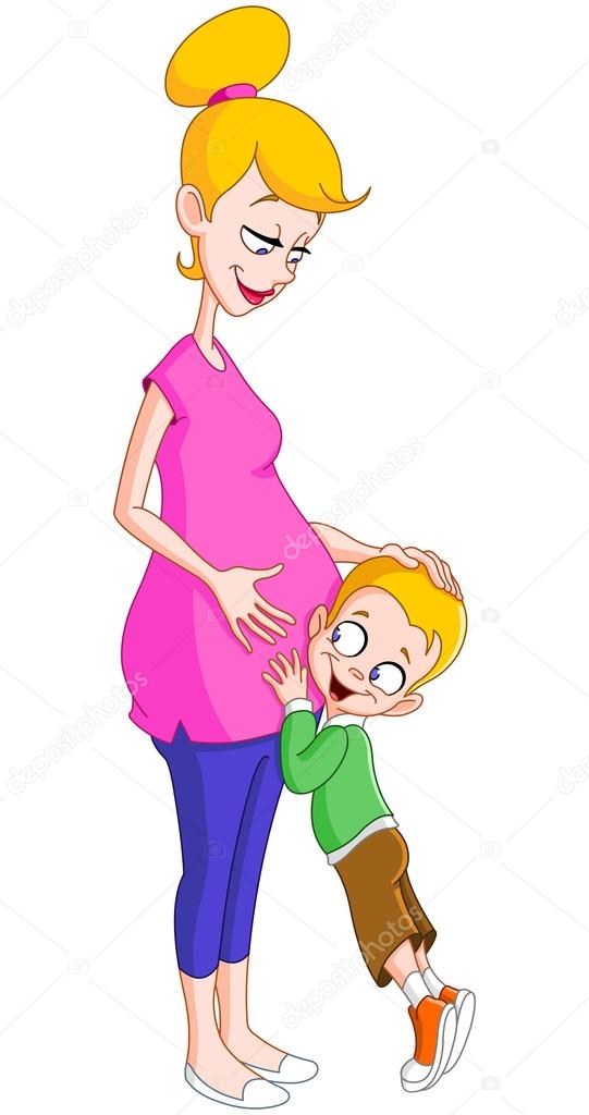 Pregnant mom with son Stock Vector Image by ©yayayoyo #17330455 Pregnant mom with son Stock Vector Image by ©yayayoyo #17330455