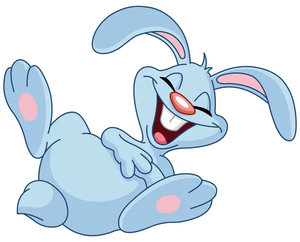 Laughing bunny — Stock Vector