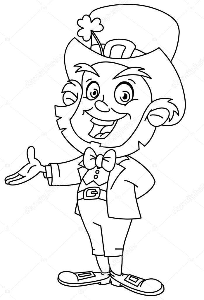 Outline leprechaun — Stock Vector © yayayoyo 19942685