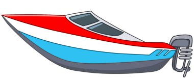 karikatür Motorlu tekne