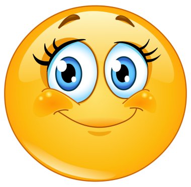 Eyelashes emoticon clipart