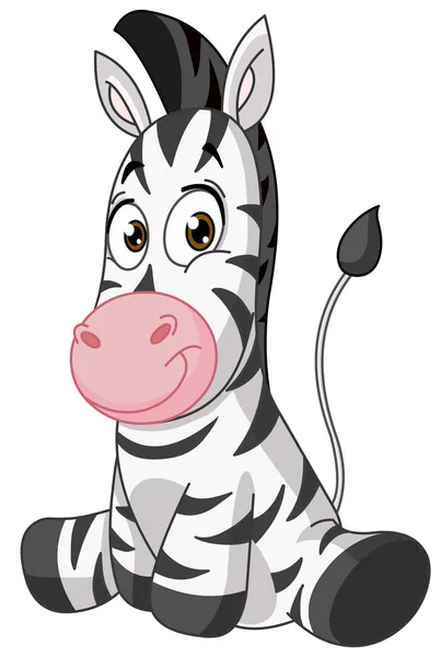 Zebra bebé — Vetor de Stock