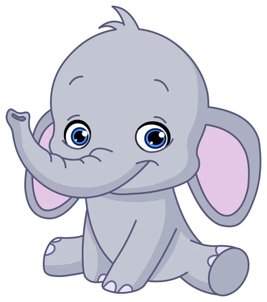 Elefante bebé — Vector de stock