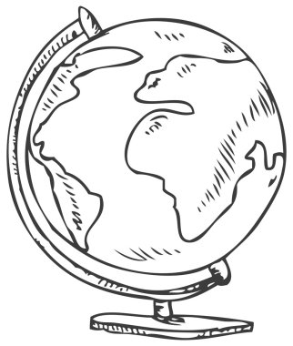 Globe doodle vector Globe doodle vector