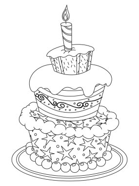 Download Cake Outline Picture Free Vector Eps Cdr Ai Svg Vector Illustration Graphic Art