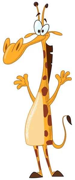 Giraffe zwaaien — Stockvector