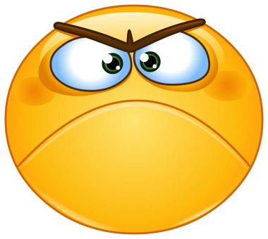 Öfkeli suratsız emoji ifadesi.