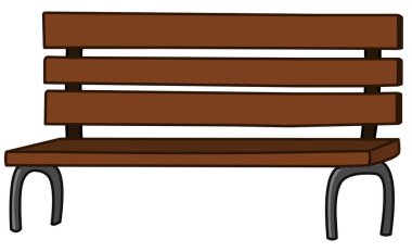 İzole edilmiş ahşap tahta tahta levha şehir otobüsü ya da park bankının çizimi