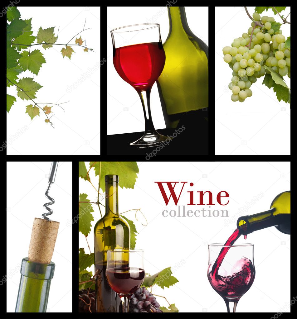 A collection of images of wine