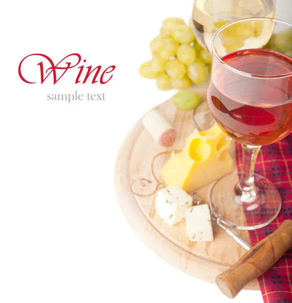 Wine on white background — Stok fotoğraf