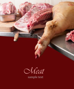 çeşitli et parçaları