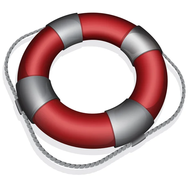 Bouée de sauvetage rouge — Image vectorielle