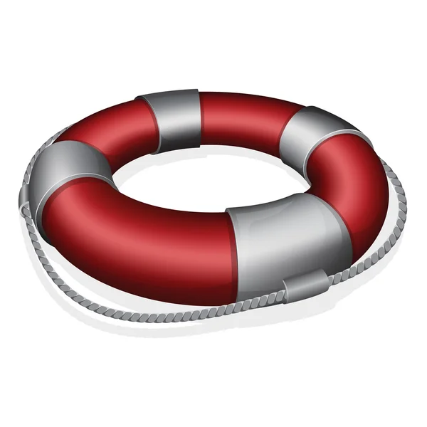 Red lifebuoy — Stock Vector