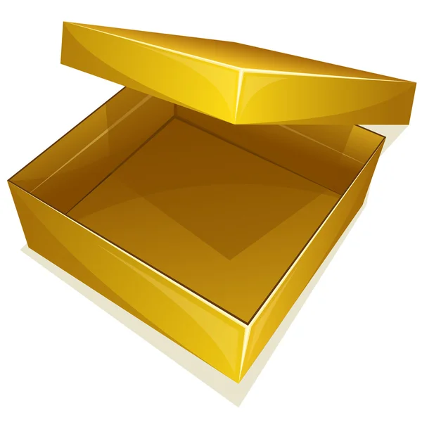 Caja amarilla vacía — Vector de stock