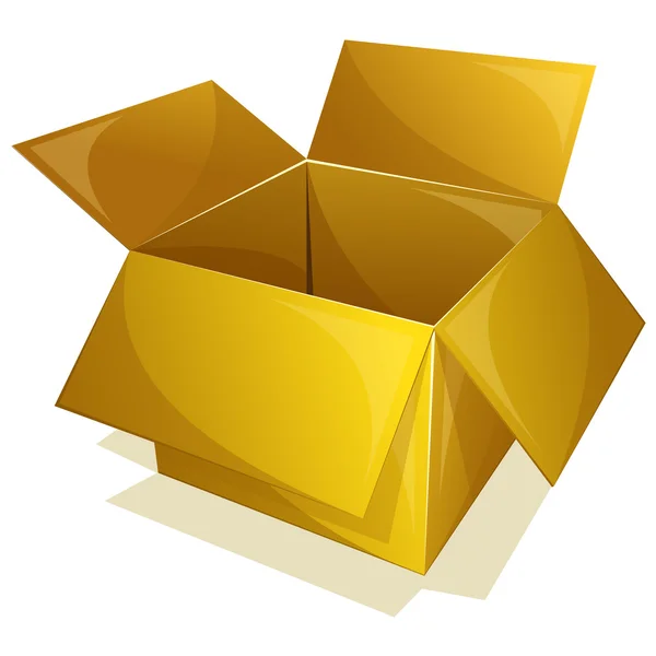 Caixa amarela vazia — Vetor de Stock
