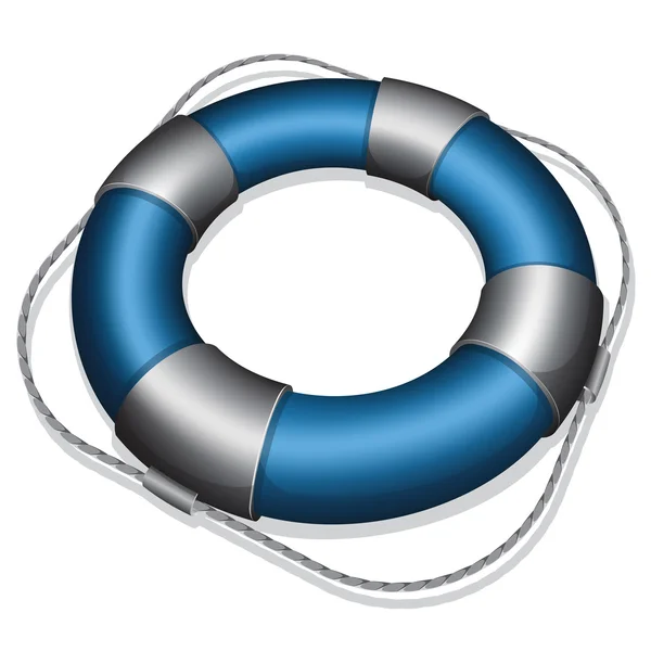Bouée de sauvetage bleue — Image vectorielle