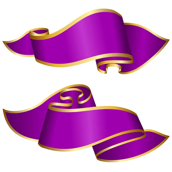 Ruban violet collection — Image vectorielle