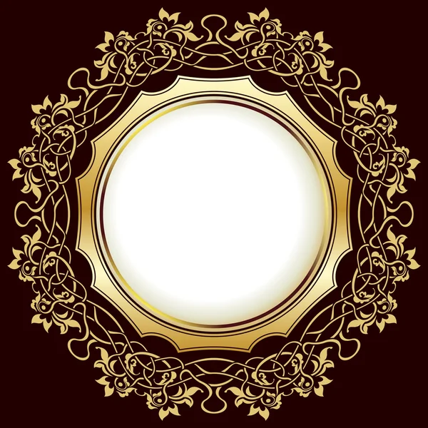 Altın çerçeve çiçek süs