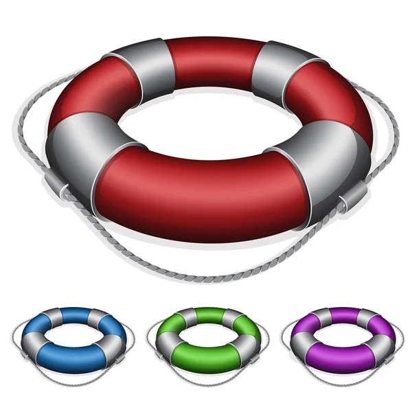 Red lifebuoy — Stock Vector