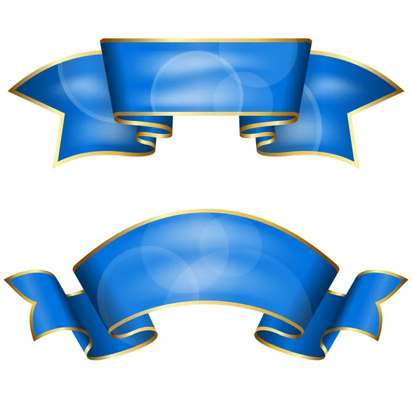 Modrá stuha kolekce — Stockový vektor