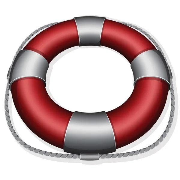 Red lifebuoy — Stock Vector