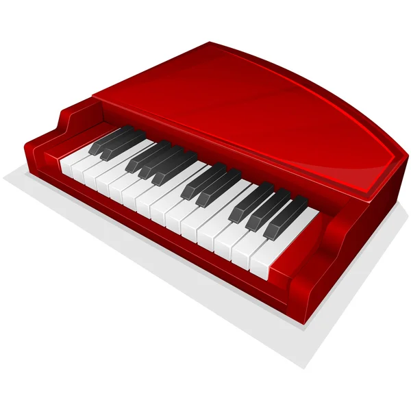 Icona vettoriale. Piccolo pianoforte rosso — Vettoriale Stock