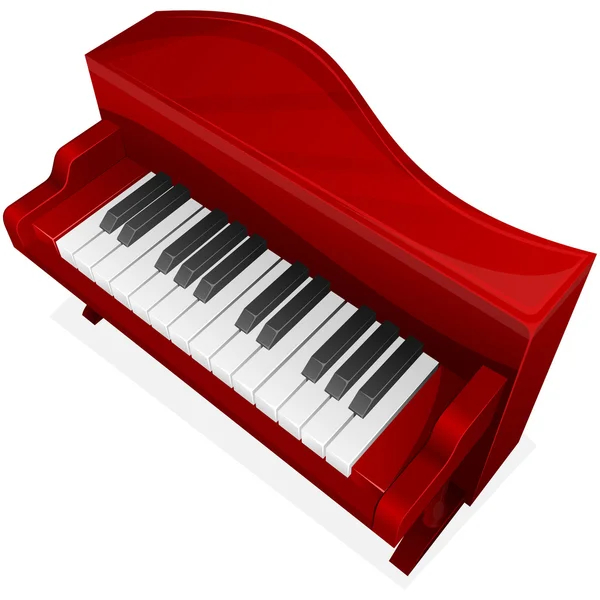 Vektor ikon. röd piano — Stock vektor