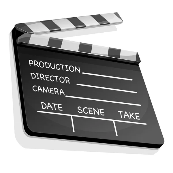 Clapperboard con un campo de información para filmar películas — Archivo Imágenes Vectoriales