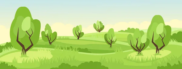 Rural summer landscape — Stock Vector