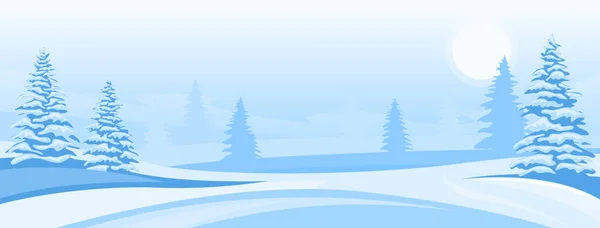 Абстрактный зимний пейзаж — стоковый вектор