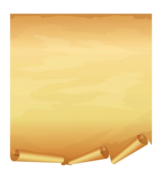 Big golden scroll of parchment — Stock Vector