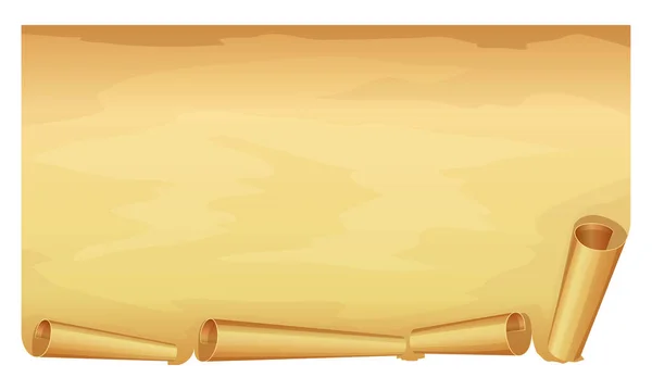 Big golden scroll of parchment — Stock Vector