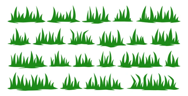 Koleksi rumput hijau - Stok Vektor