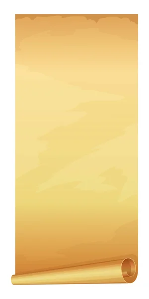 Big golden scroll of parchment — Stock Vector
